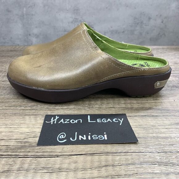 Crocs~Women’s~Cobbler 2.0 Tan/Green Mule Clogs Slip On Shoes~Size 5.5 (16052) - Picture 1 of 8